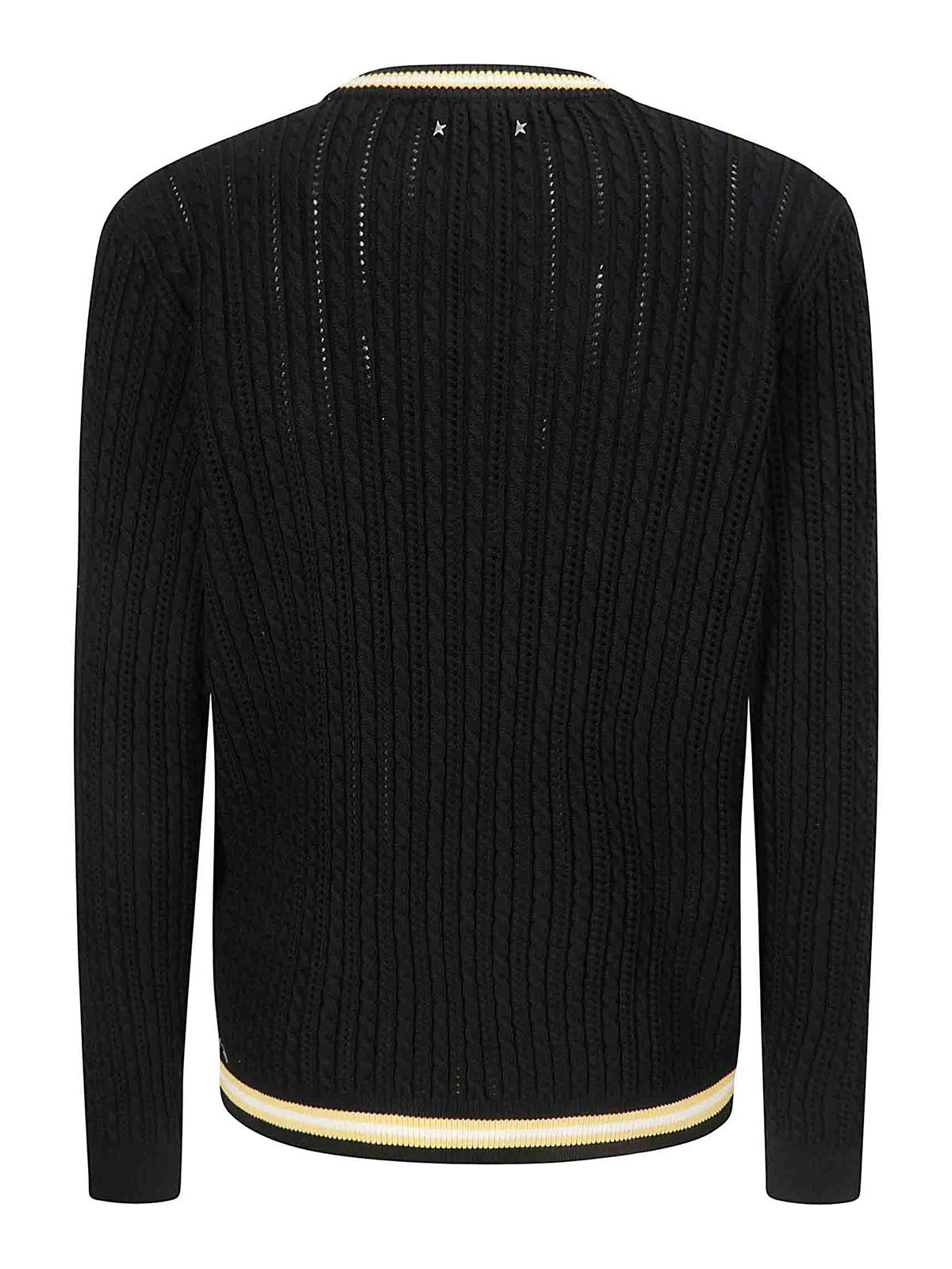 Shop Golden Goose Journey Ms Regular Knit Crew Neck In Dark Blue