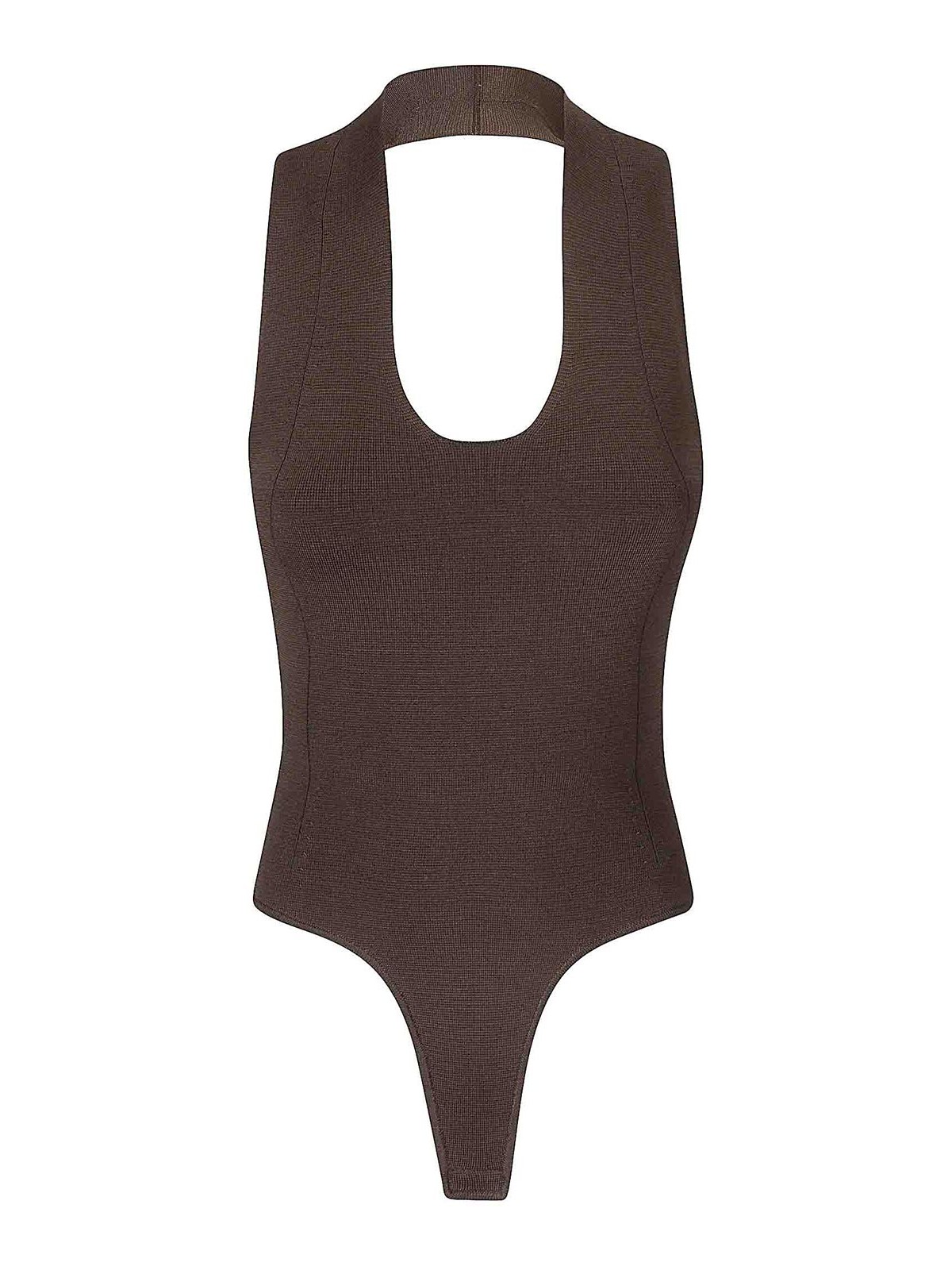 Shop Khaite Toto Bodysuit In Brown