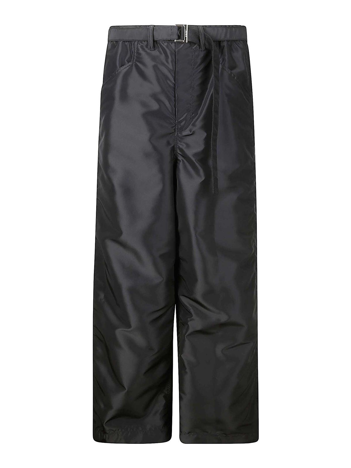 Shop Sacai Nylon Twill Pants In Black