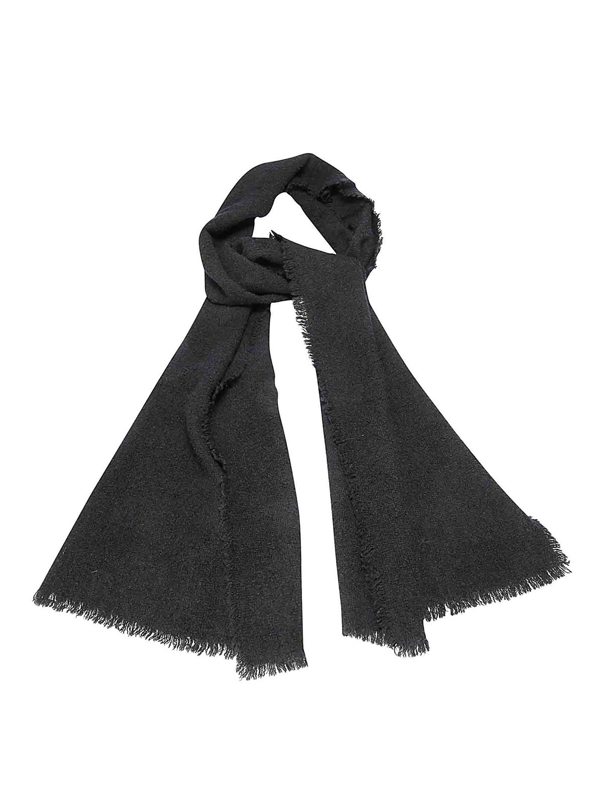 Shop Faliero Sarti Scarf With Fringes In Black