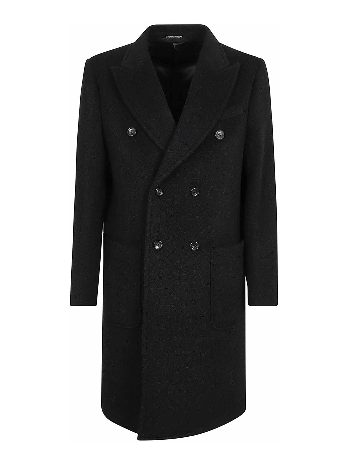 Shop Emporio Armani Blended Wool Coat In White