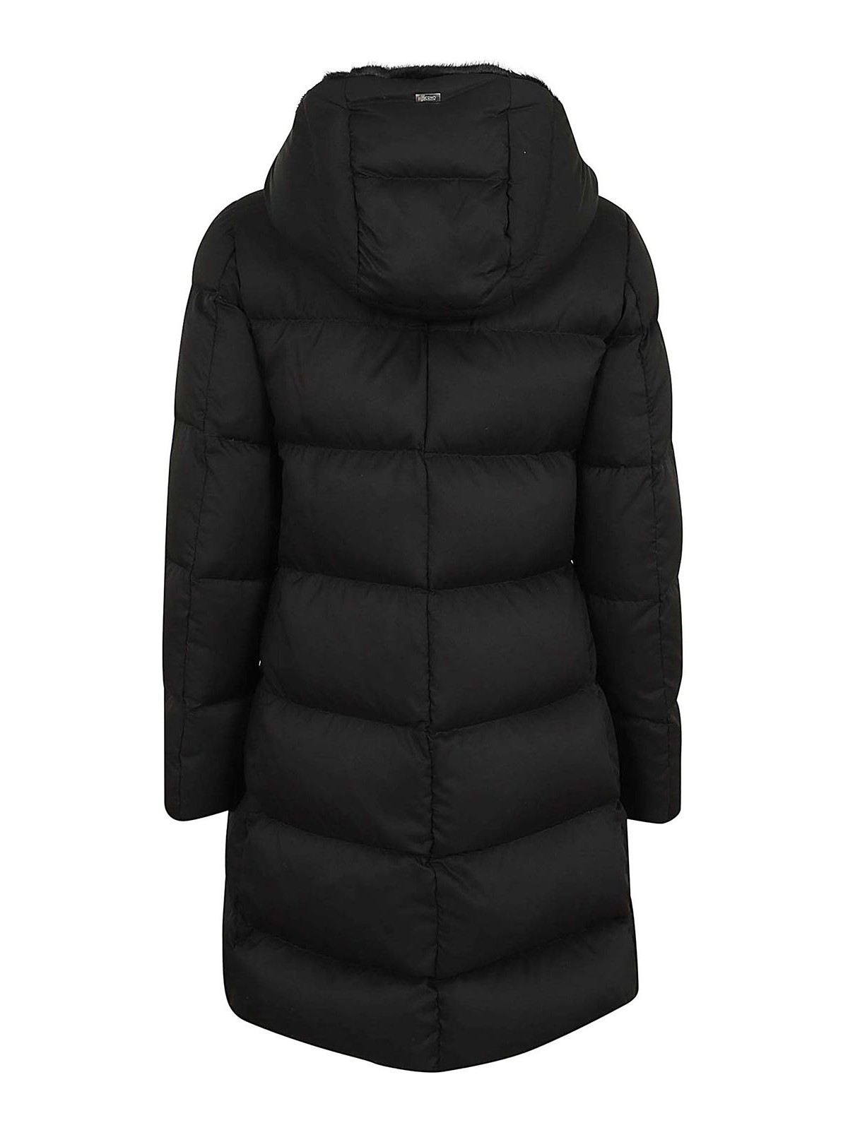 Shop Herno Padded Coat In Black