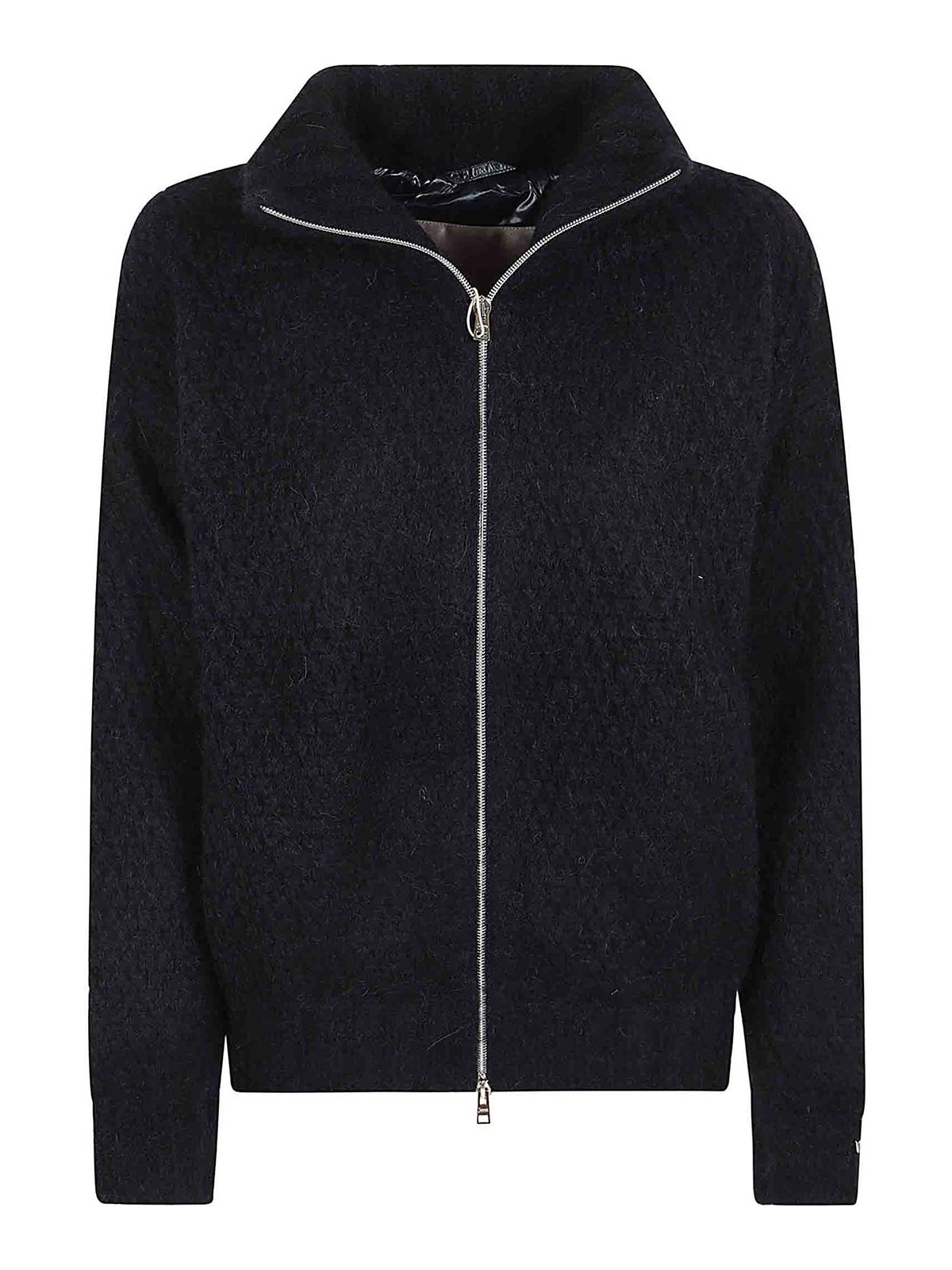 Shop Herno Wool Cardigan In Dark Blue