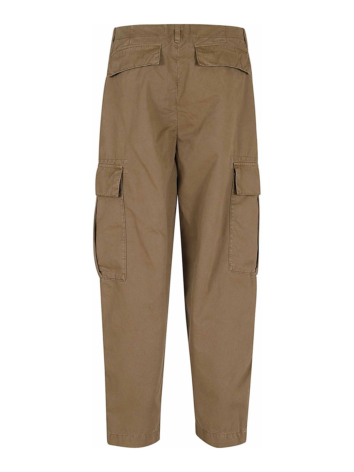 Shop Pinko Cotton Trousers In Brown