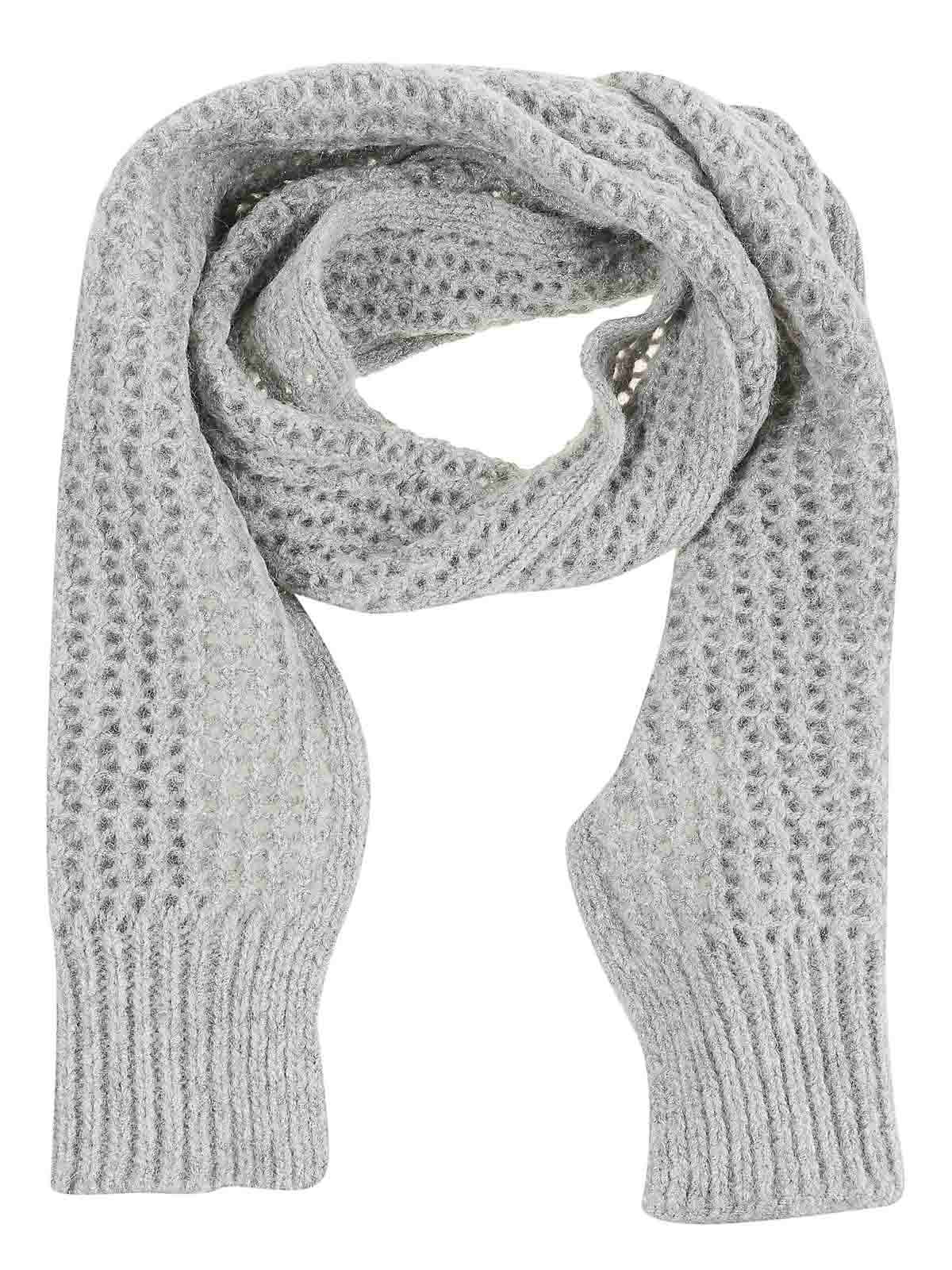 Shop Herno Wool Scarf In Grey