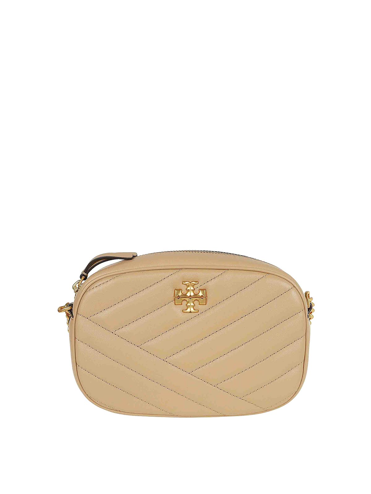 Shop Tory Burch Kira Chevron Camera Bag I In Camel