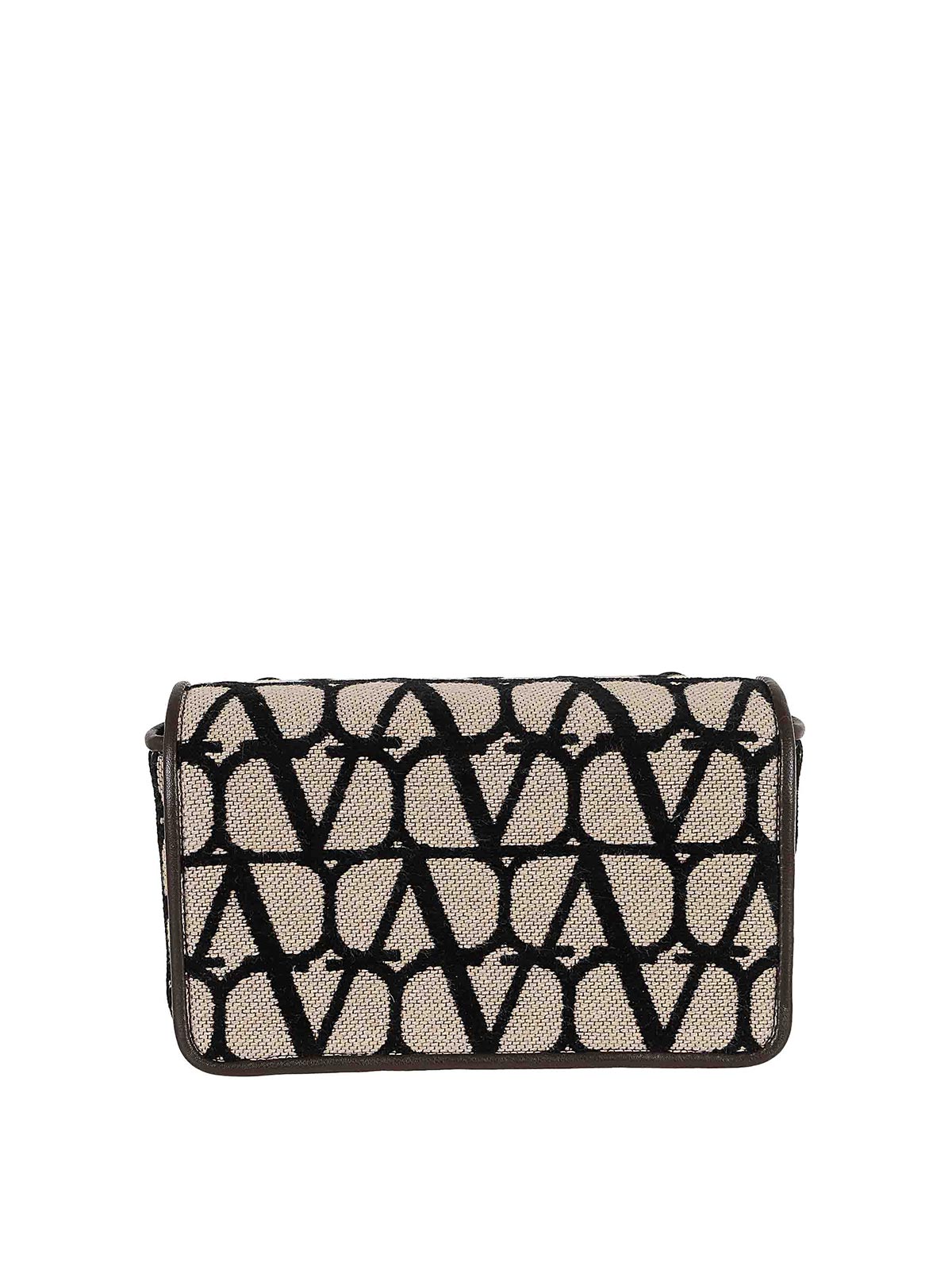 Shop Valentino Pouch  With Magnetic Flat Wall Pocket In Beige