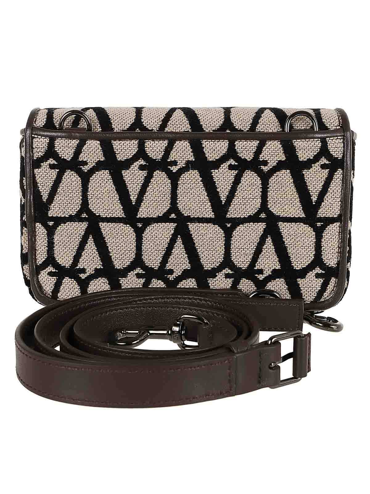 Shop Valentino Pouch  With Magnetic Flat Wall Pocket In Beige