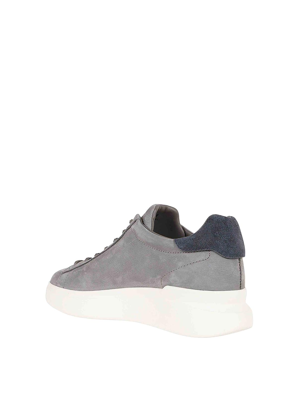 Shop Hogan Leather Sneakers In Dark Grey