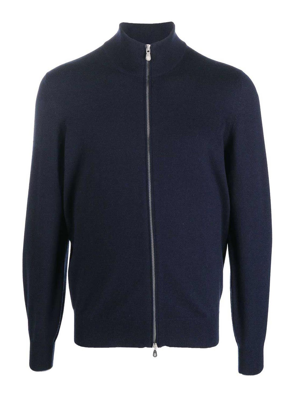 Shop Brunello Cucinelli Cashmere Zipped Cardigan In Azul