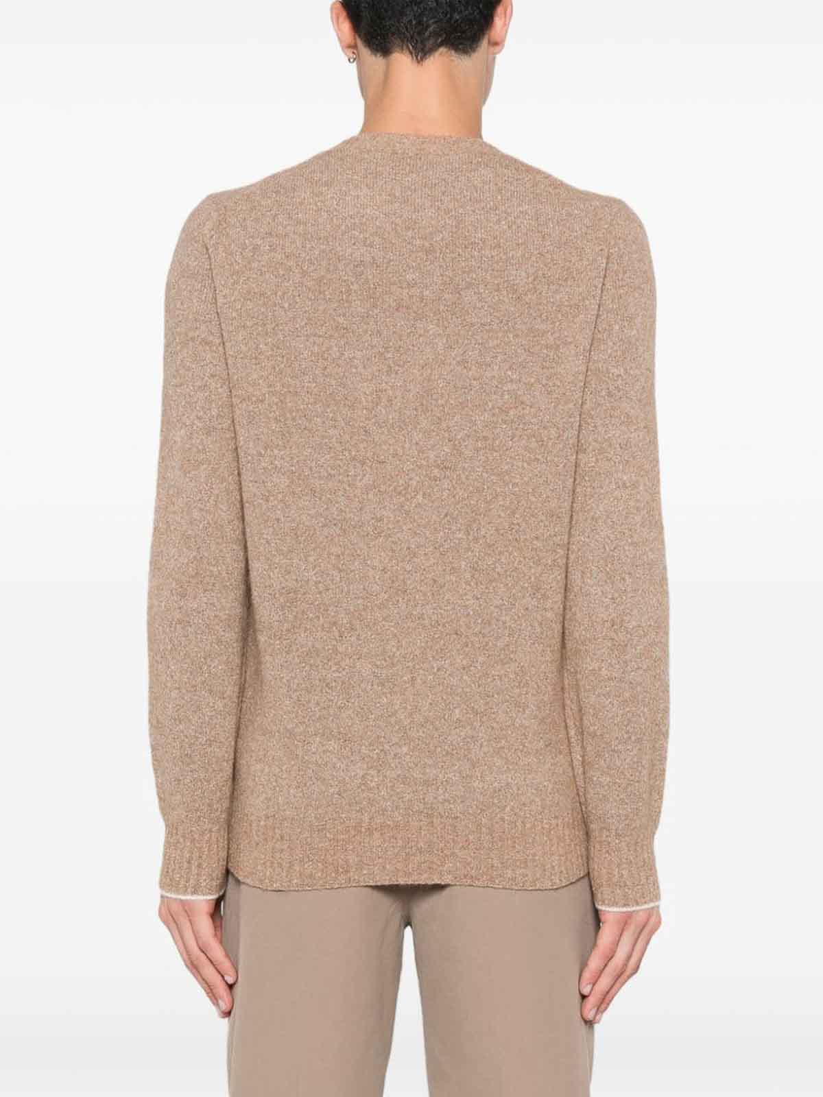 Shop Brunello Cucinelli Wool Crewneck Sweater In Camel