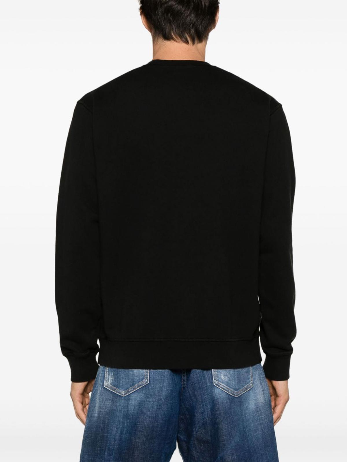 Shop Dsquared2 Logo Cotton Sweatshirt In Negro