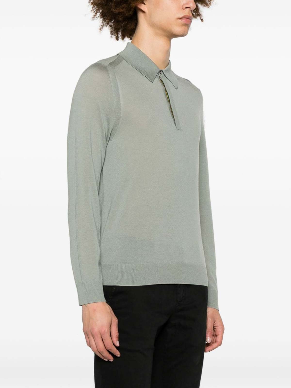 Shop Paul Smith Wool Polo Shirt In Verde