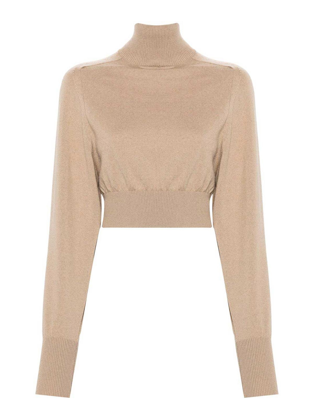 Shop Sportmax Wool Turtle-neck Sweater In Camel