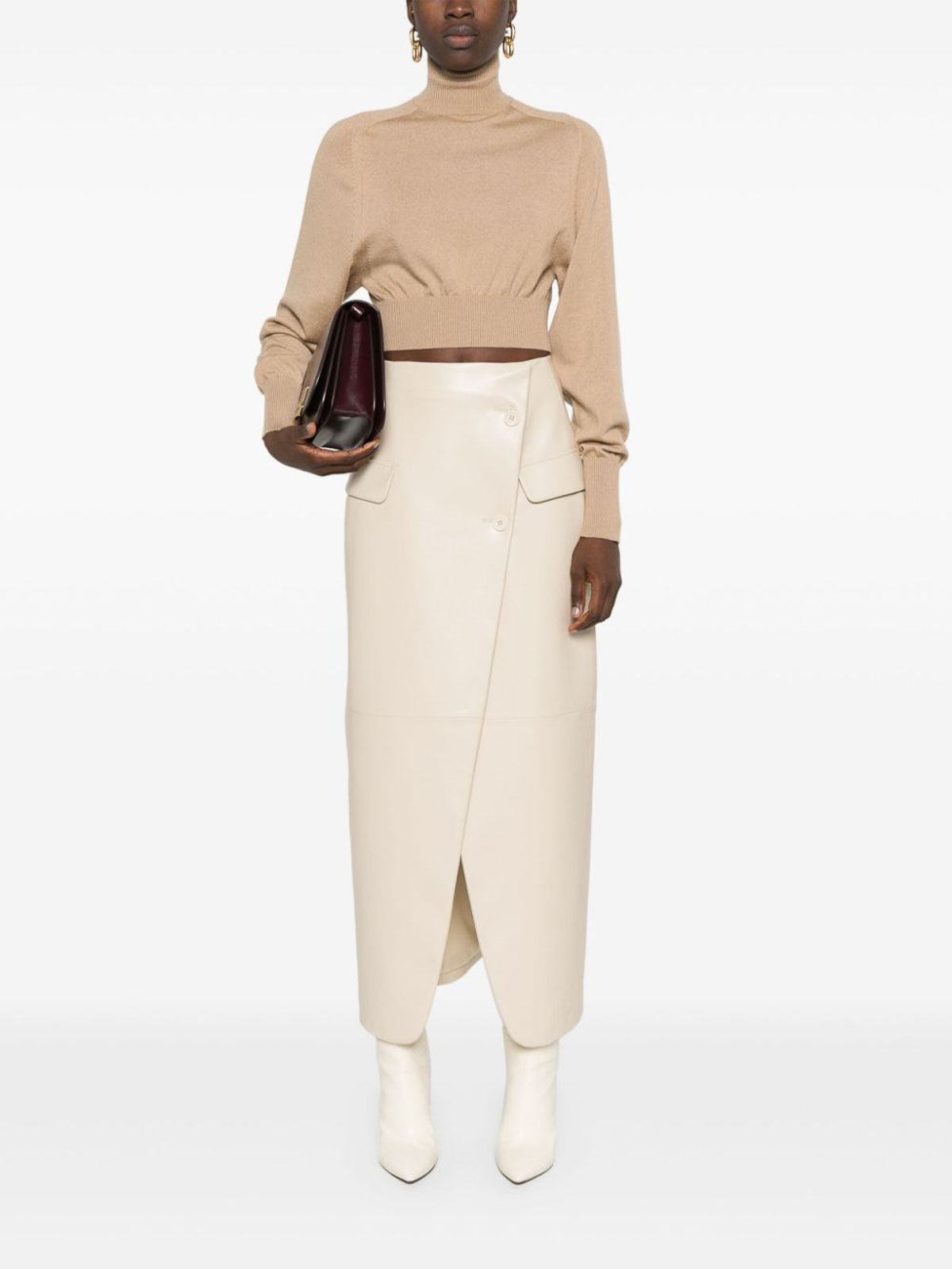 Shop Sportmax Wool Turtle-neck Sweater In Camel