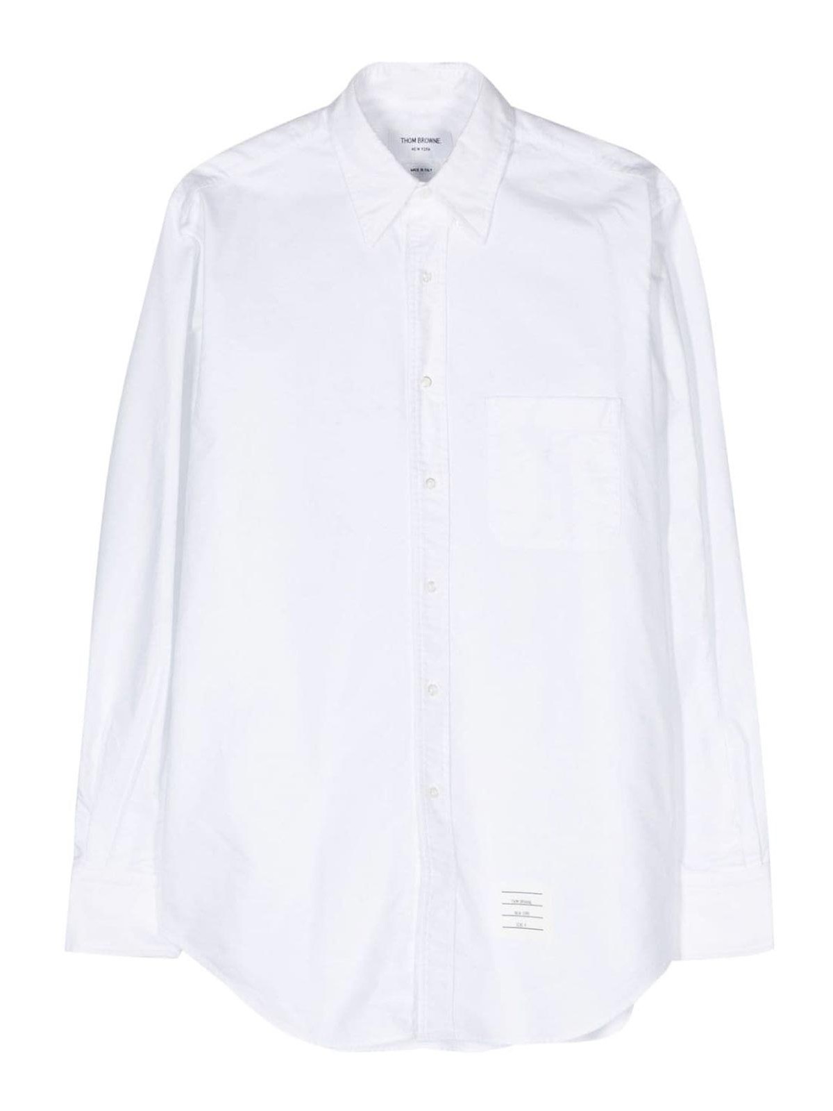 Shop Thom Browne Cotton Shirt In Blanco