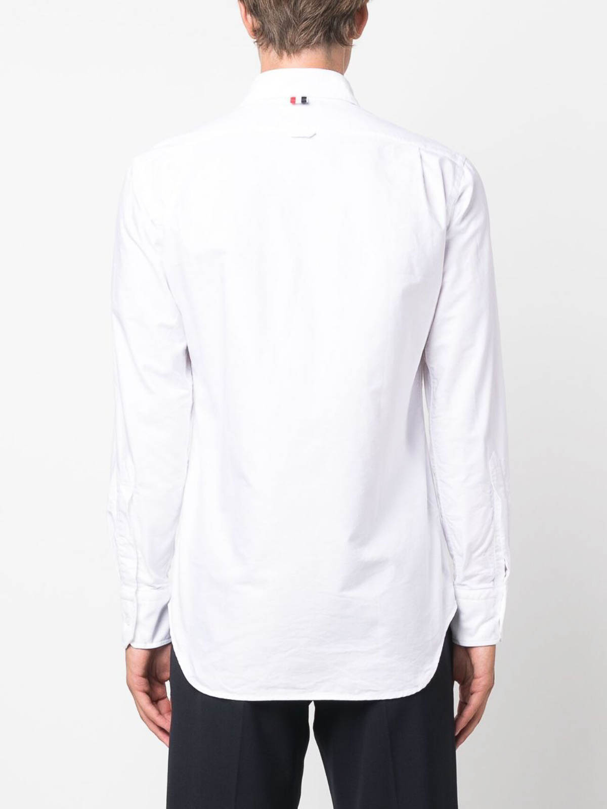 Shop Thom Browne Cotton Shirt In Blanco