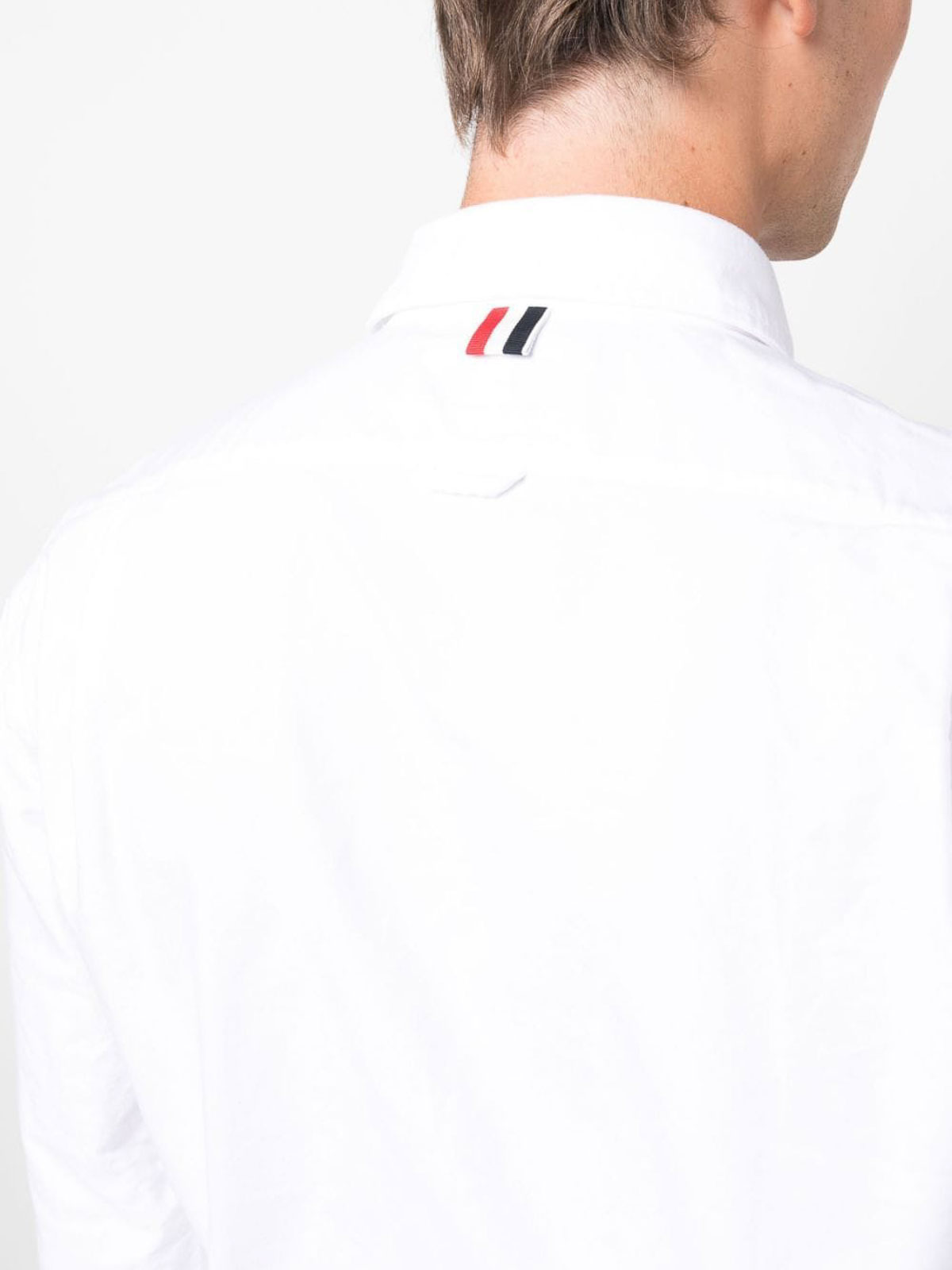 Shop Thom Browne Cotton Shirt In Blanco