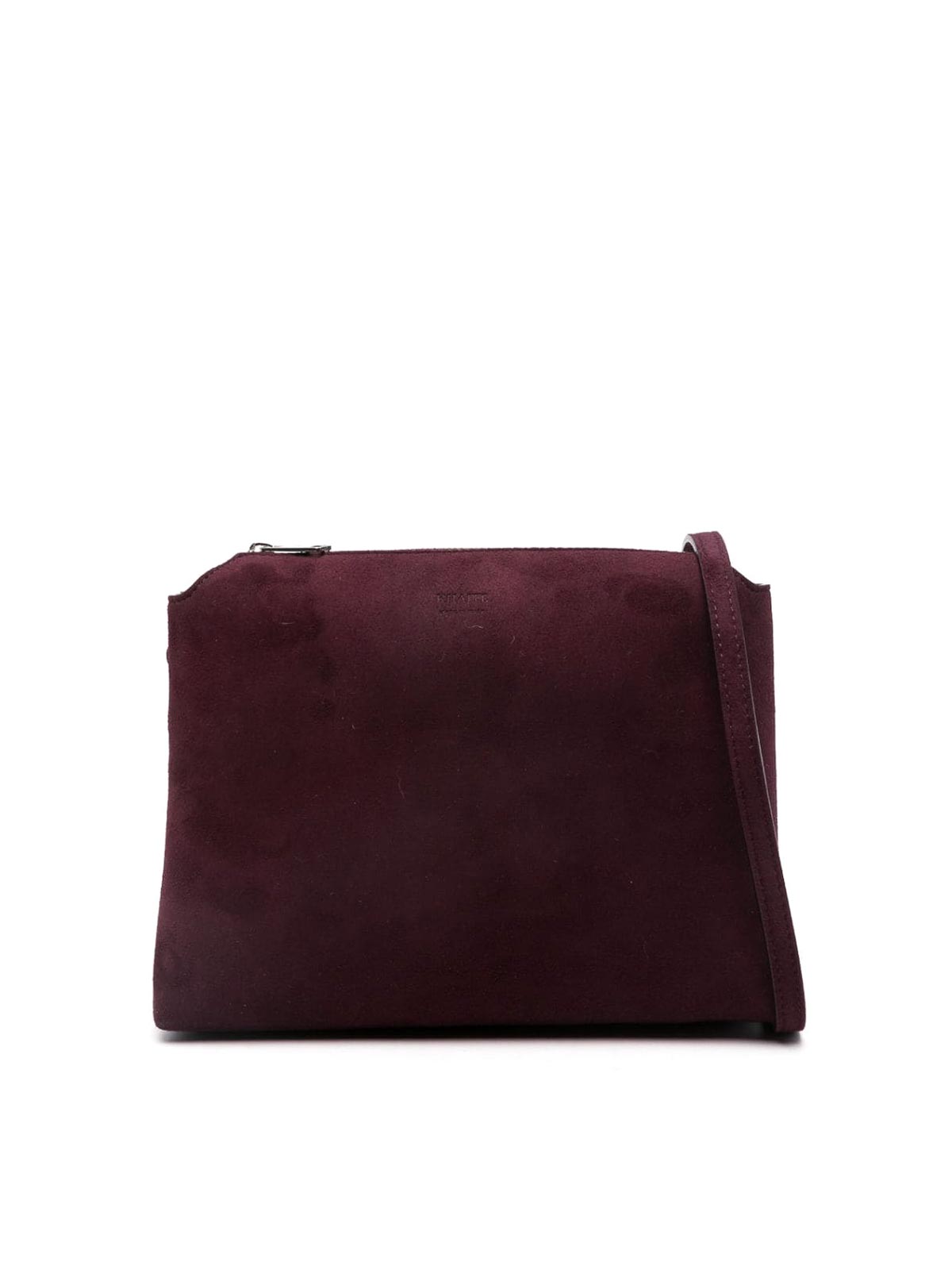 Shop Khaite Lina Leather Crossbody Bag In Rojo Oscuro