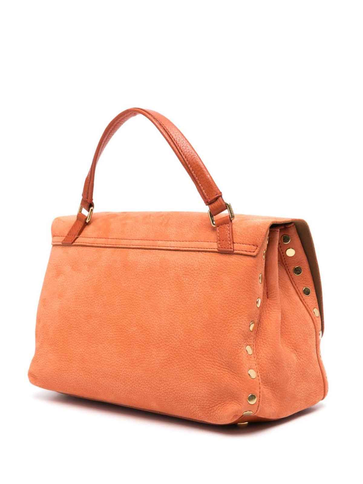 Shop Zanellato Postina Jones Leather Bag S In Naranja