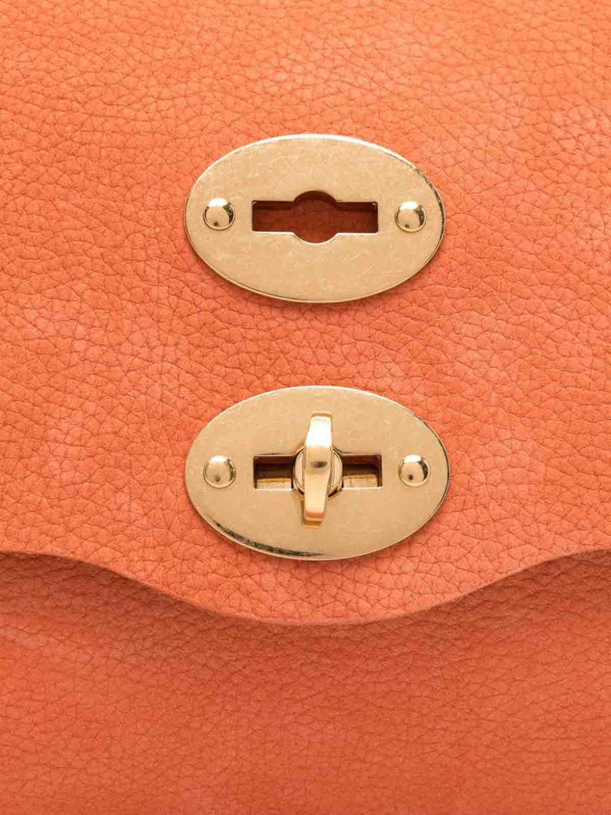 Shop Zanellato Postina Jones Leather Bag S In Naranja