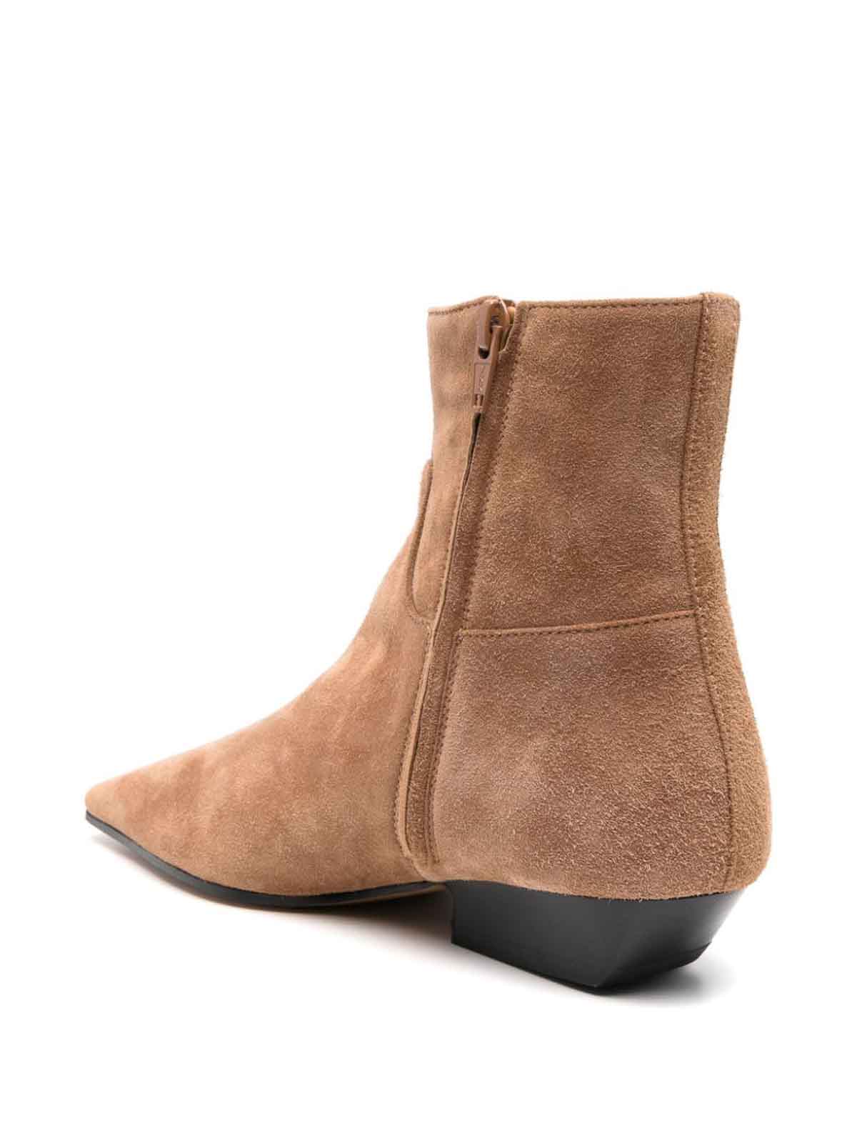 Shop Khaite Apollo Suede Leather Boots In Camel