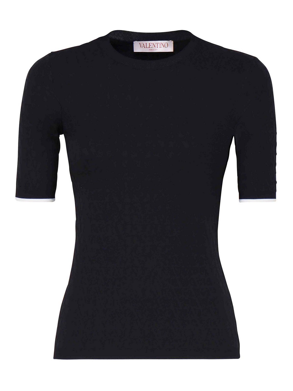 Shop Valentino Fitted Elastic T-shirt In Azul