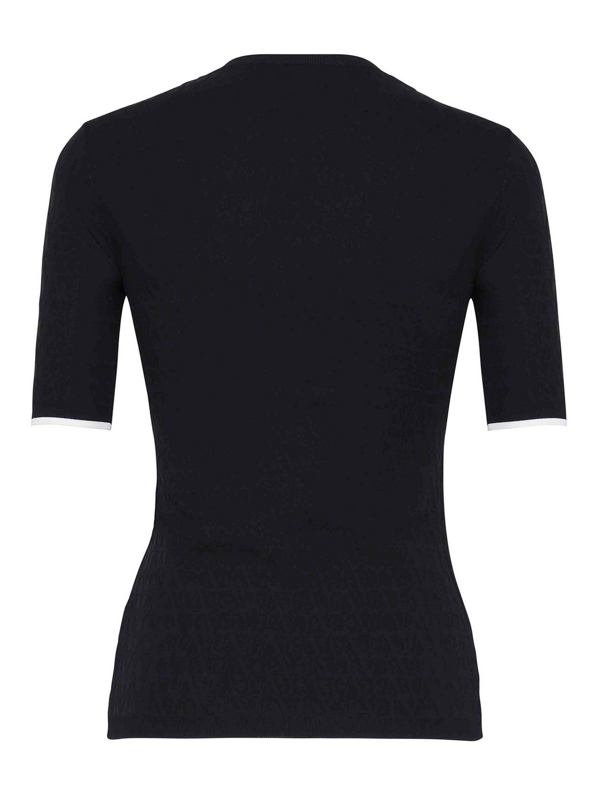 Shop Valentino Fitted Elastic T-shirt In Azul