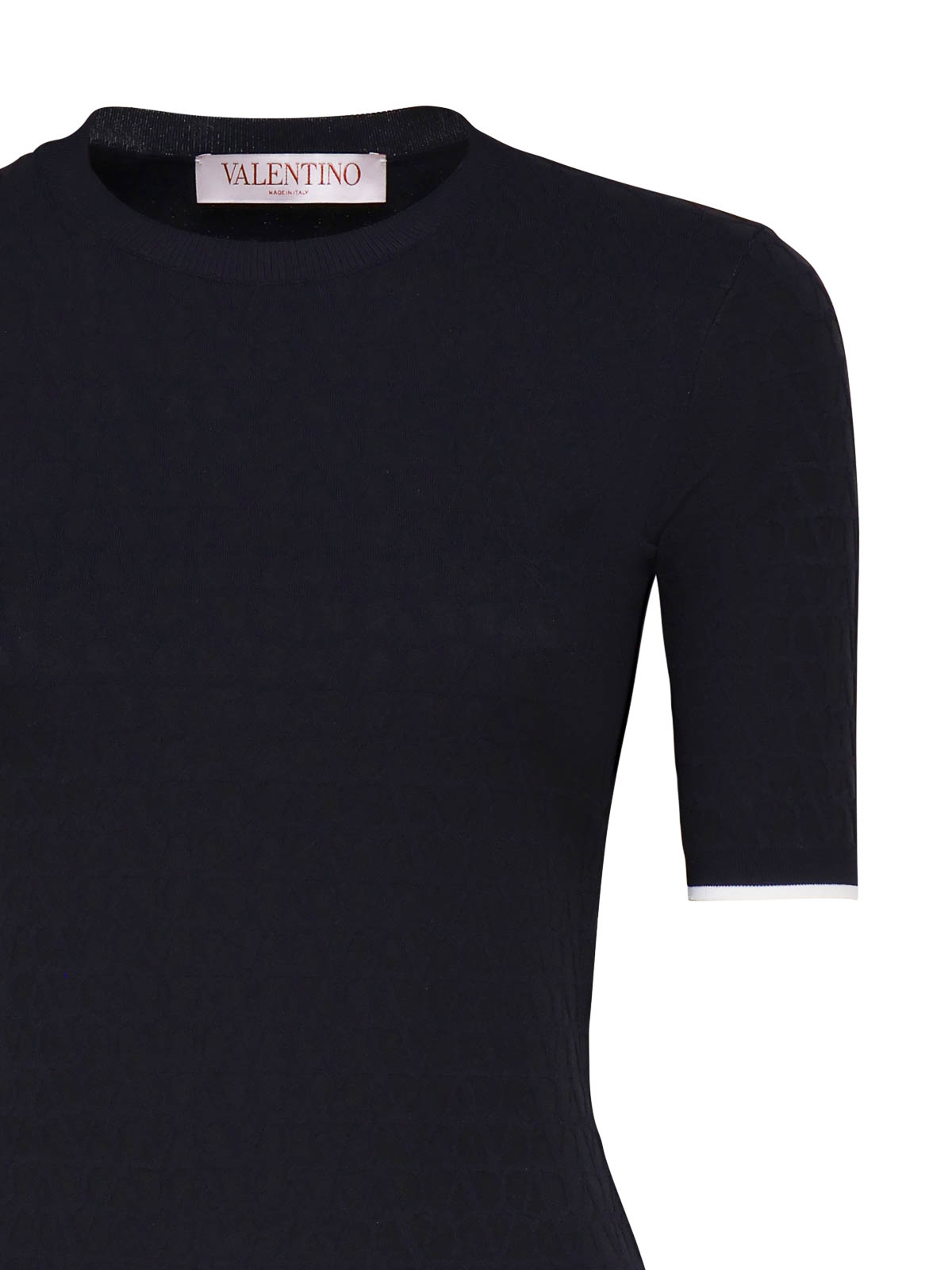 Shop Valentino Fitted Elastic T-shirt In Azul