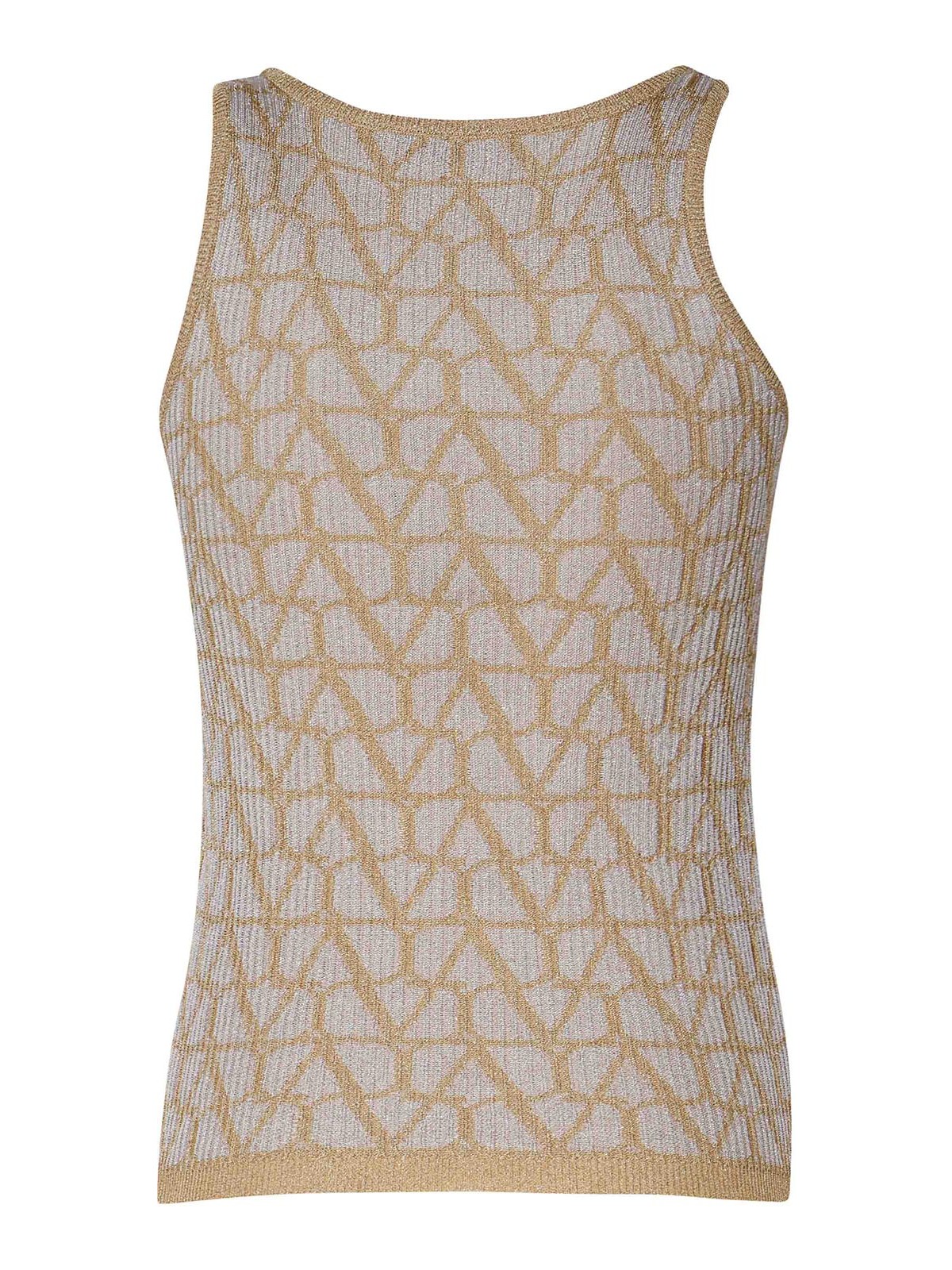 Shop Valentino Top Toile Iconograph In Dorado