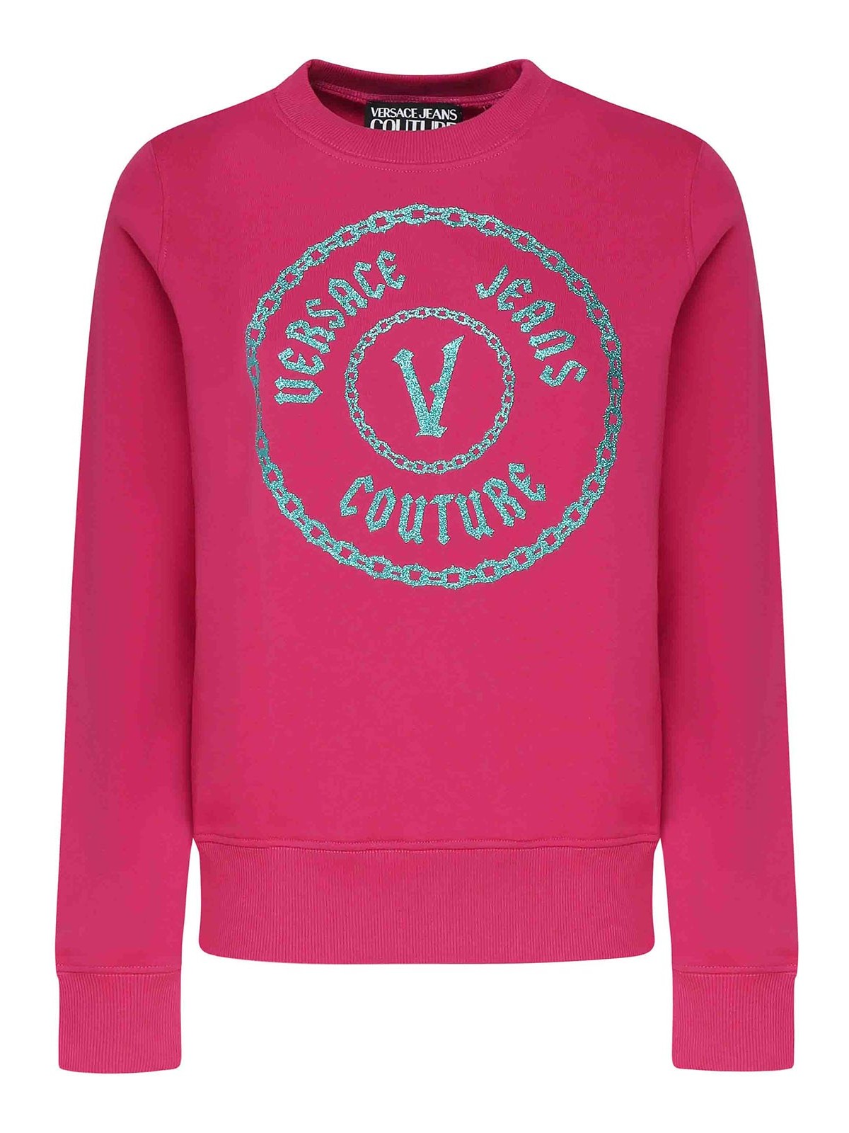 Shop Versace Jeans Cotton Sweatshirt In Rosado