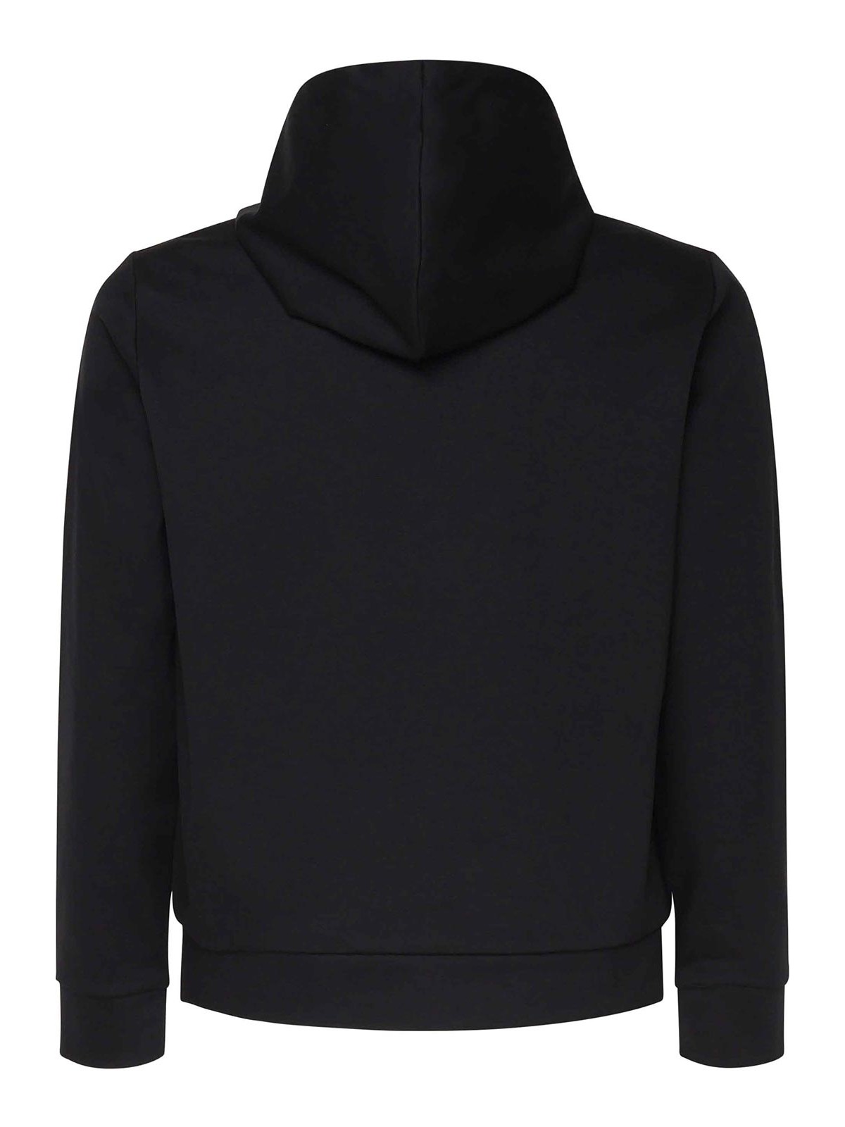 Shop Emporio Armani Cotton Sweatshirt With Hood In Negro