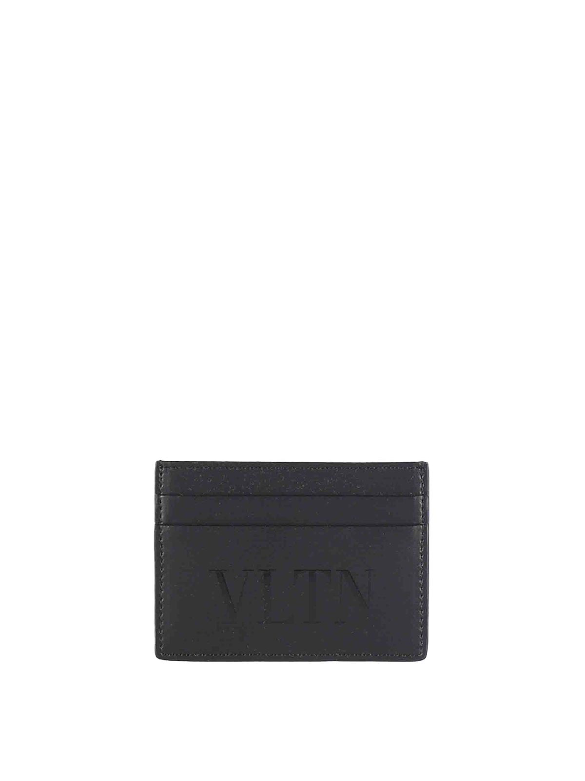 Shop Valentino Vltn Card Holder In Negro