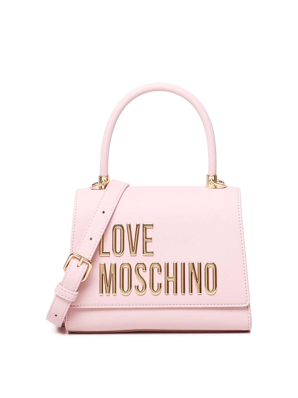 Shop Love Moschino Ecoleather Handbag In Color Carne Y Neutral