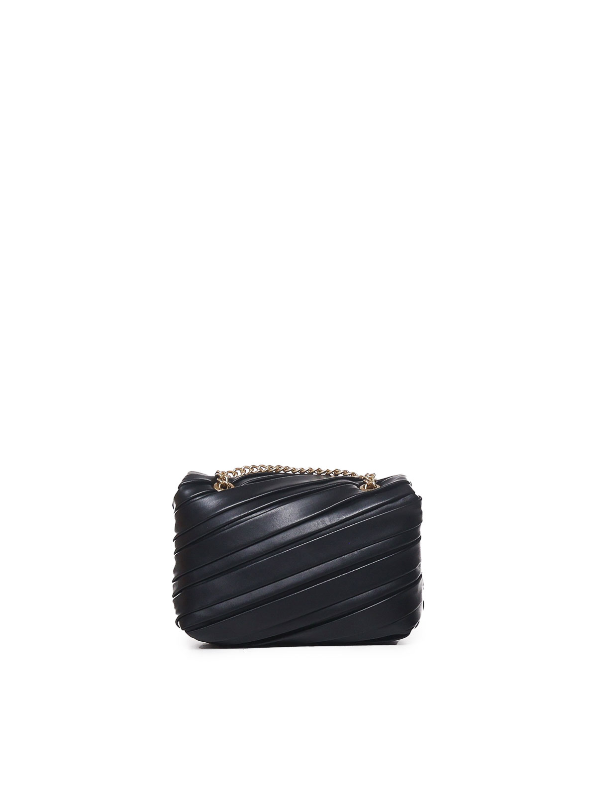 Shop Pinko Love Puff Baby Shoulder Bag In Dorado