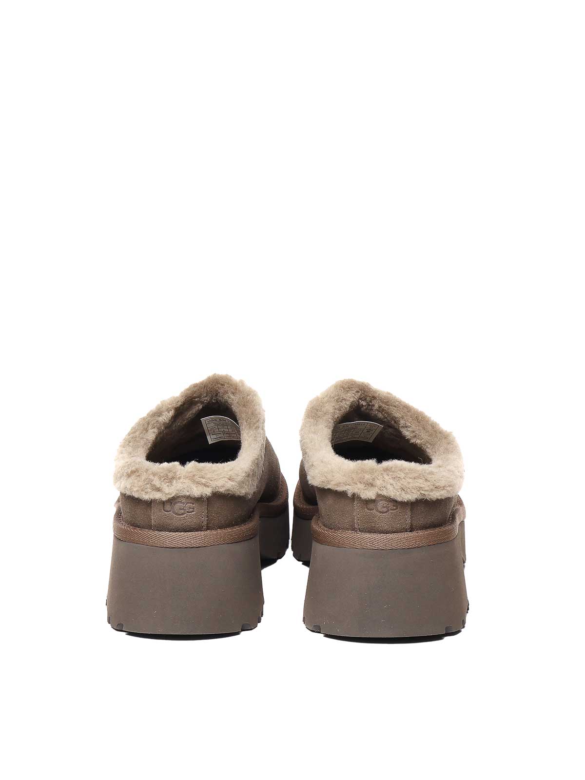 Shop Ugg Leather Cozy Clogs In Marrón Oscuro