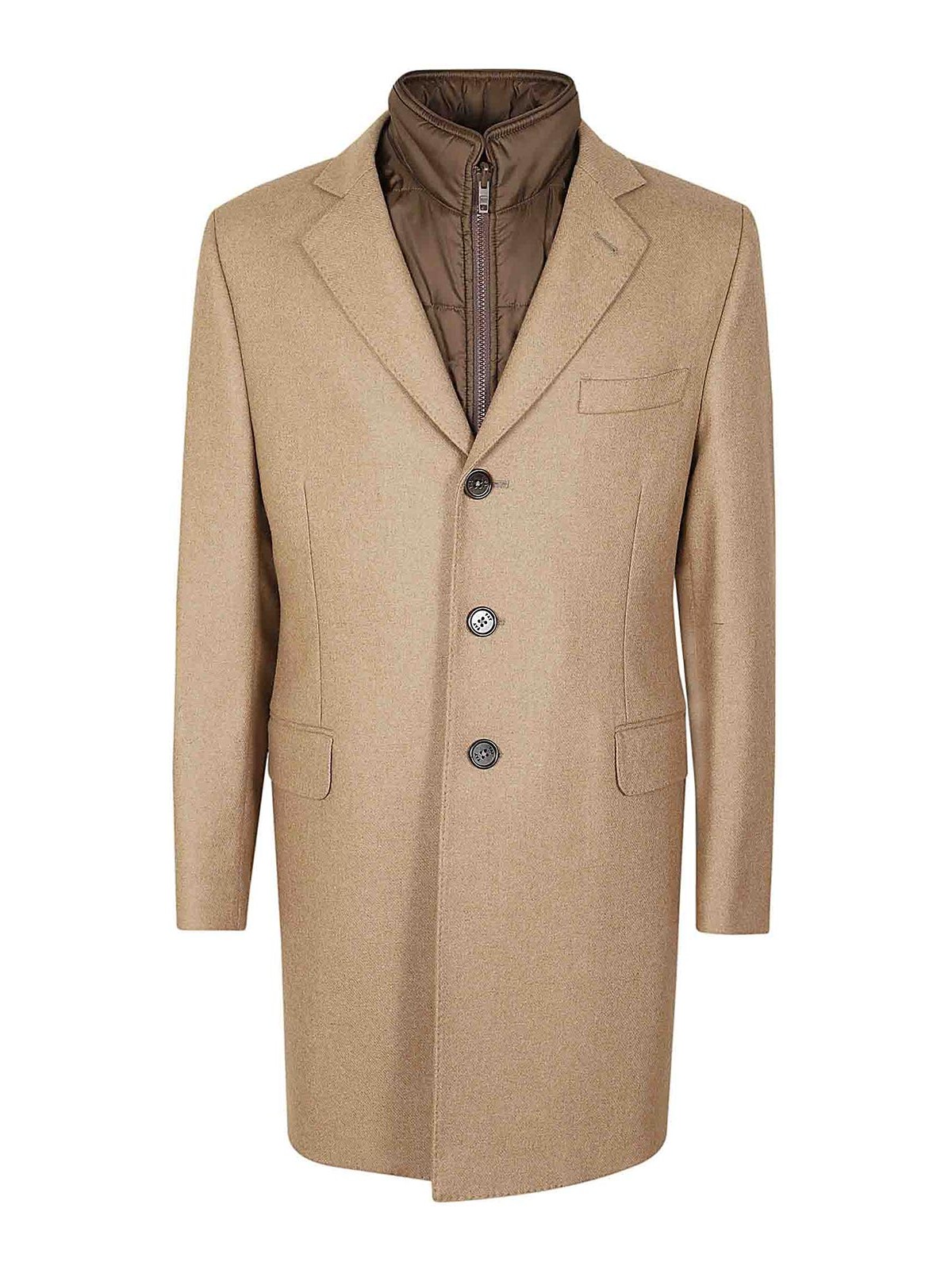 Shop Fay Double Wool Coat In Camel