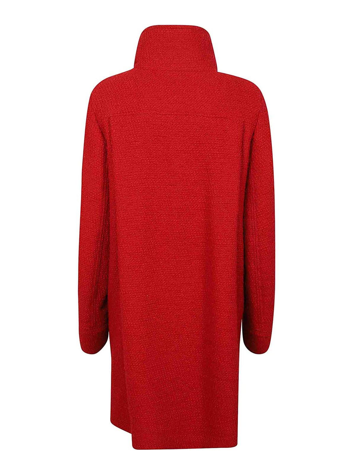 Shop Fay Double-breasted Coat In  Wool In Rojo