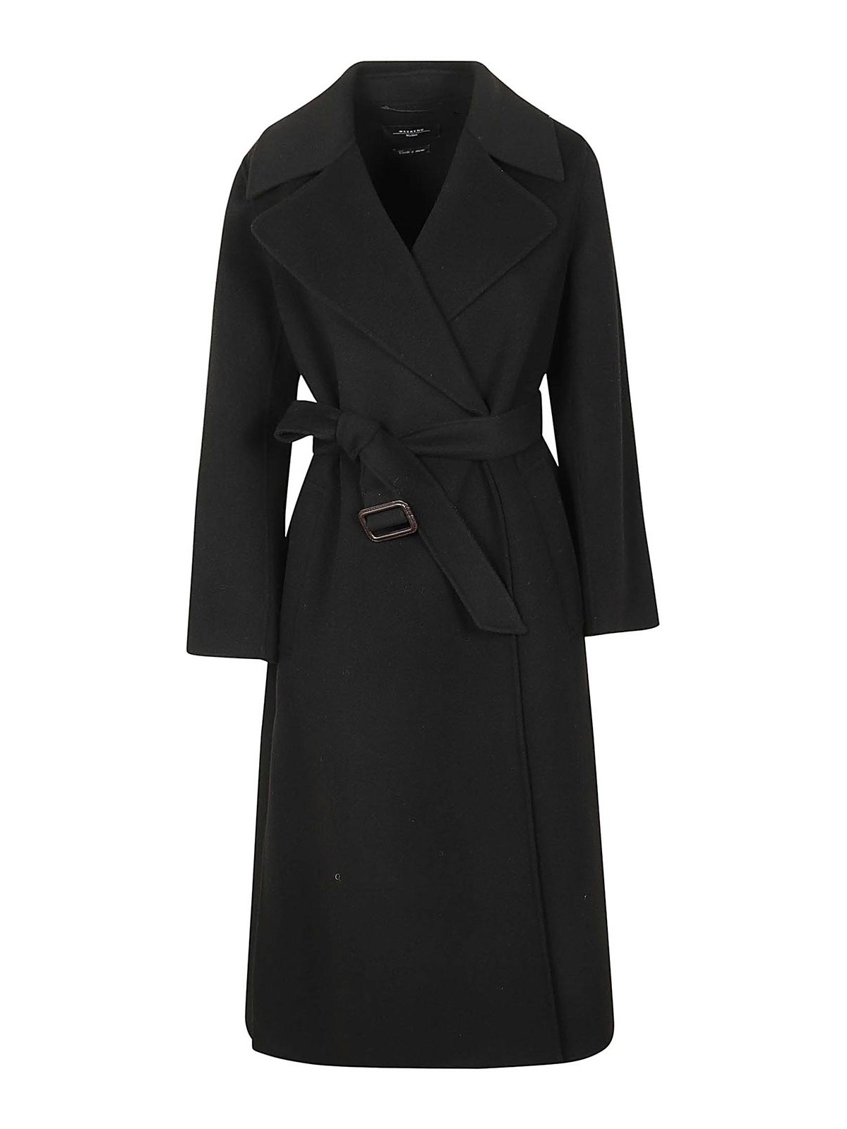 Weekend Max Mara Double Wool Coat In Negro