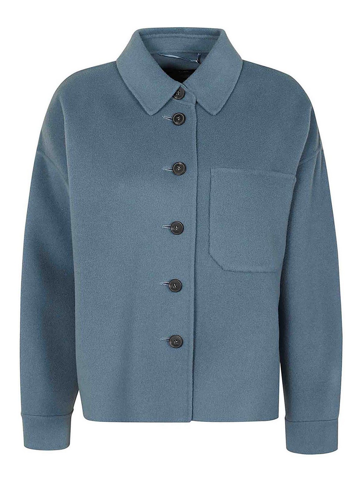 Shop Weekend Max Mara Wool Jacket In Azul