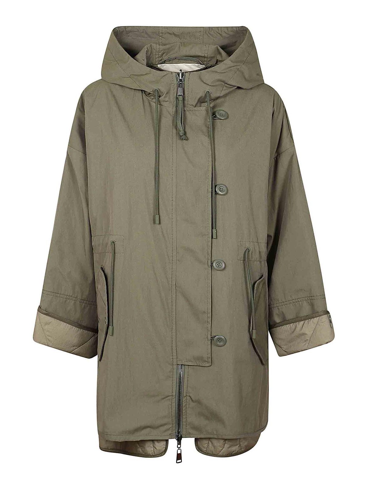 Shop Weekend Max Mara Reversible Parka In Cotton In Marrón Claro