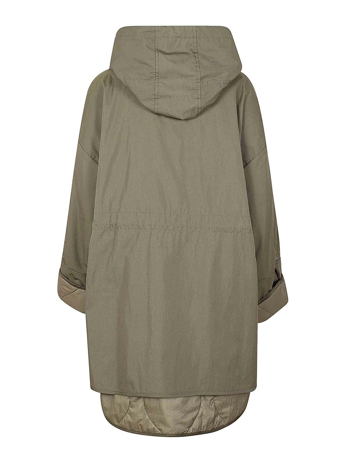 Shop Weekend Max Mara Reversible Parka In Cotton In Marrón Claro