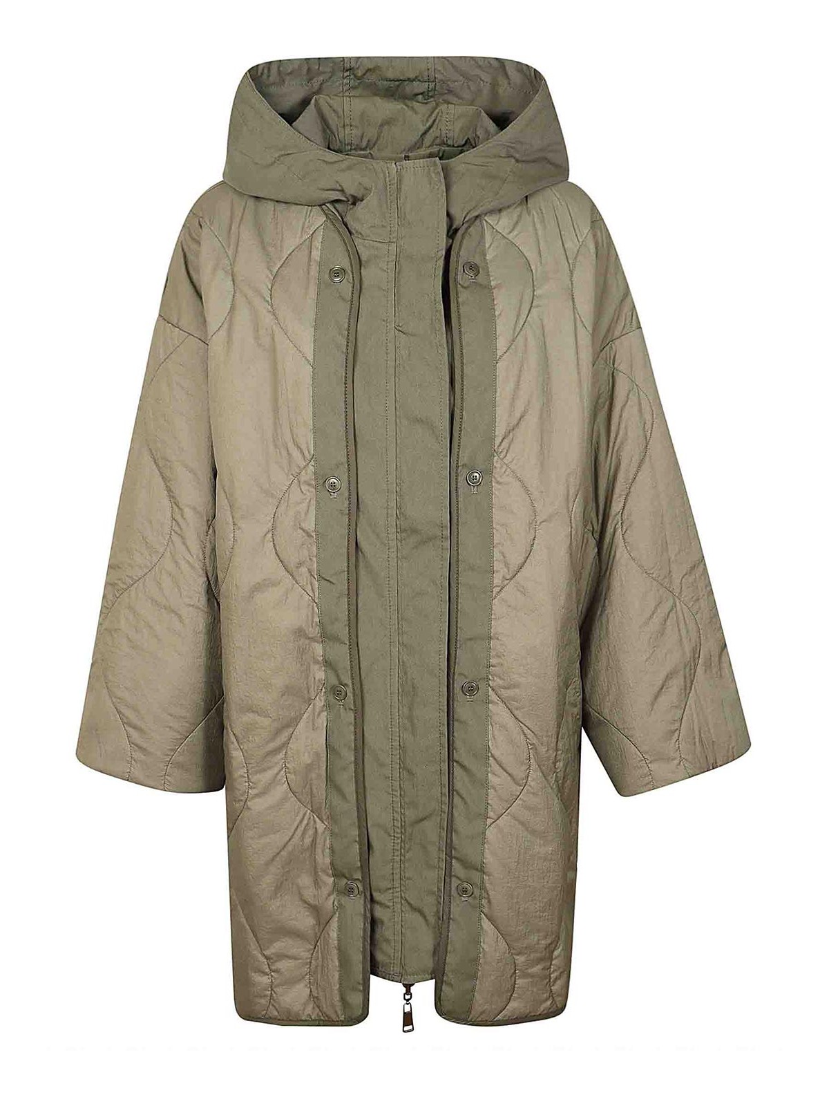 Shop Weekend Max Mara Reversible Parka In Cotton In Marrón Claro