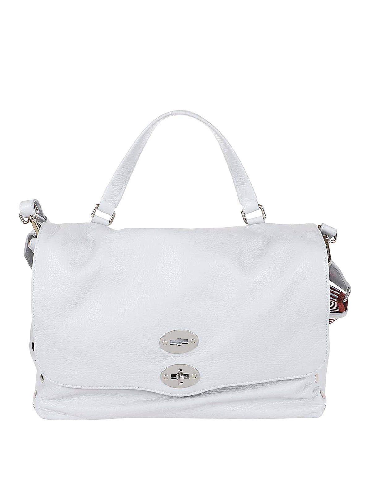 Zanellato Cloud Calfskin Bag Front Flap In White