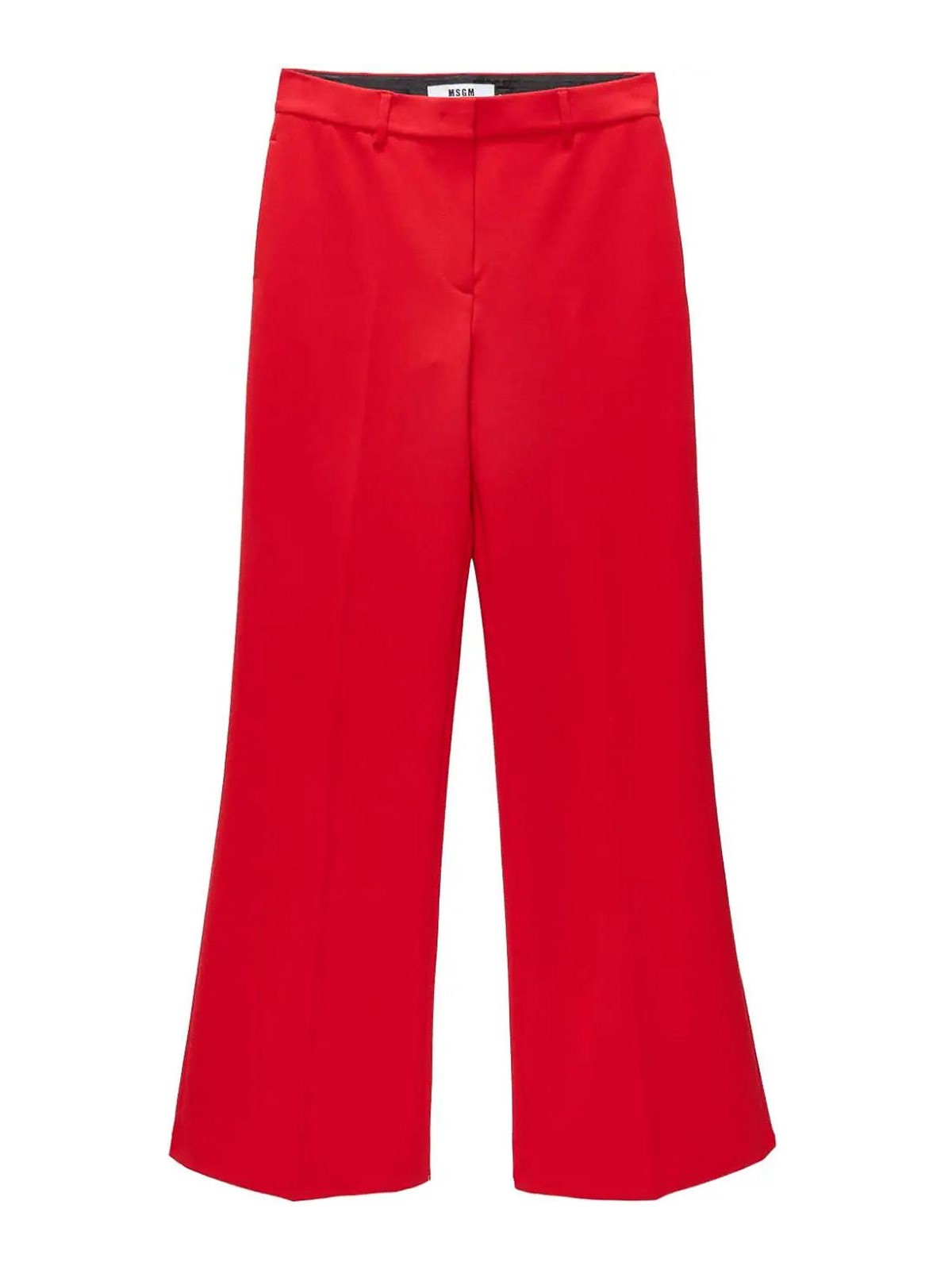 Shop Msgm Tailored Pants In Rojo