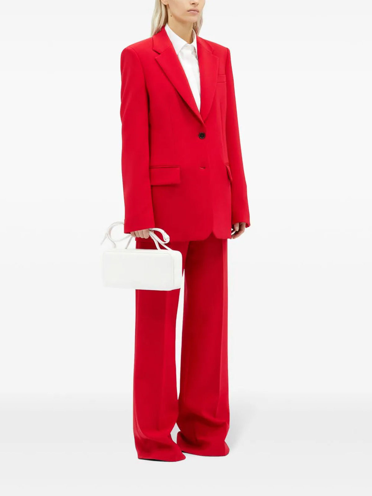 Shop Msgm Tailored Pants In Rojo