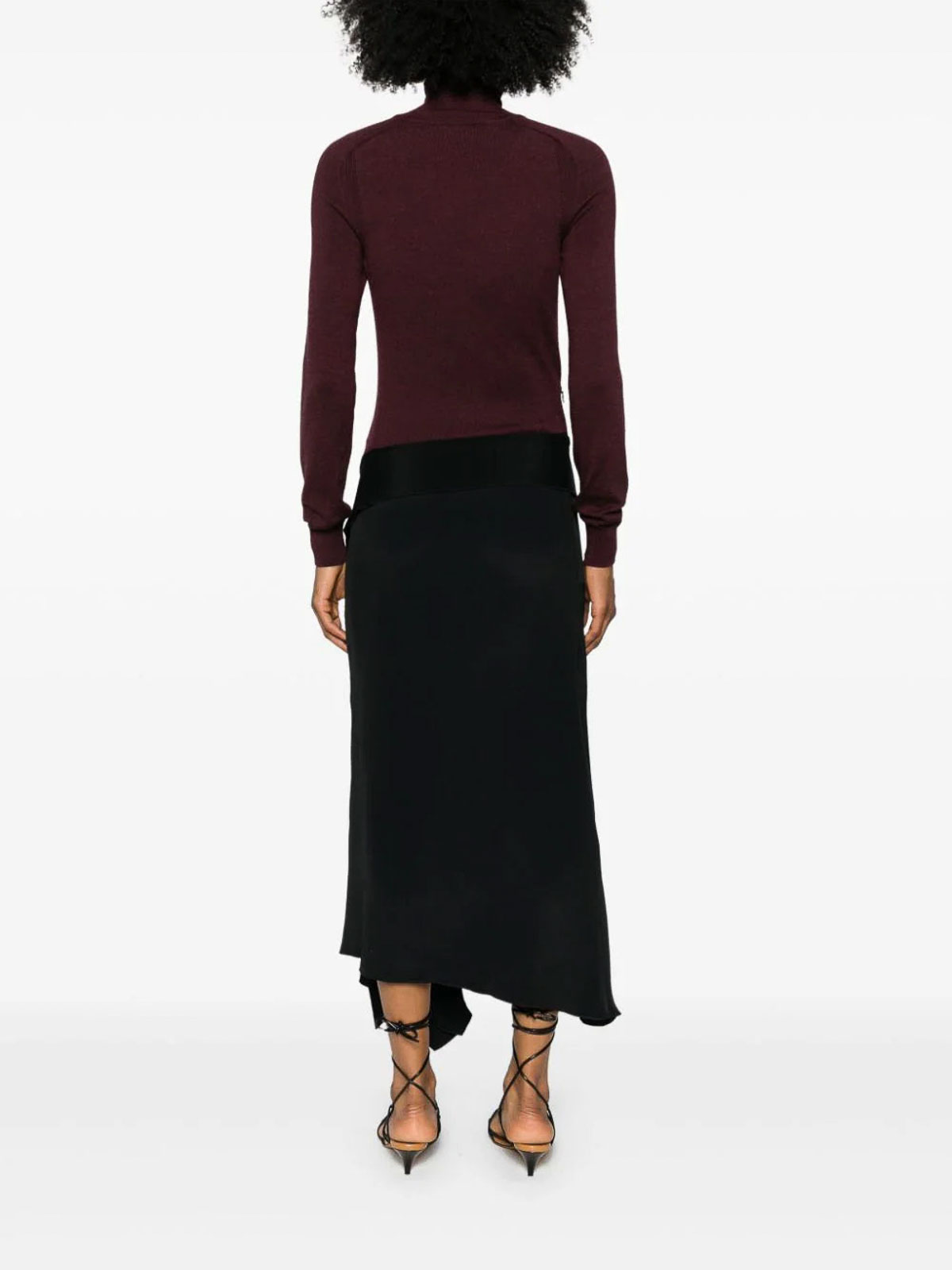 Shop Victoria Beckham High Neck Dress In Negro