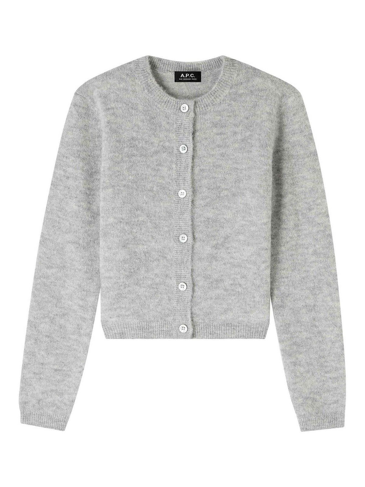 Shop Apc Cardigan Millie In Light Grey