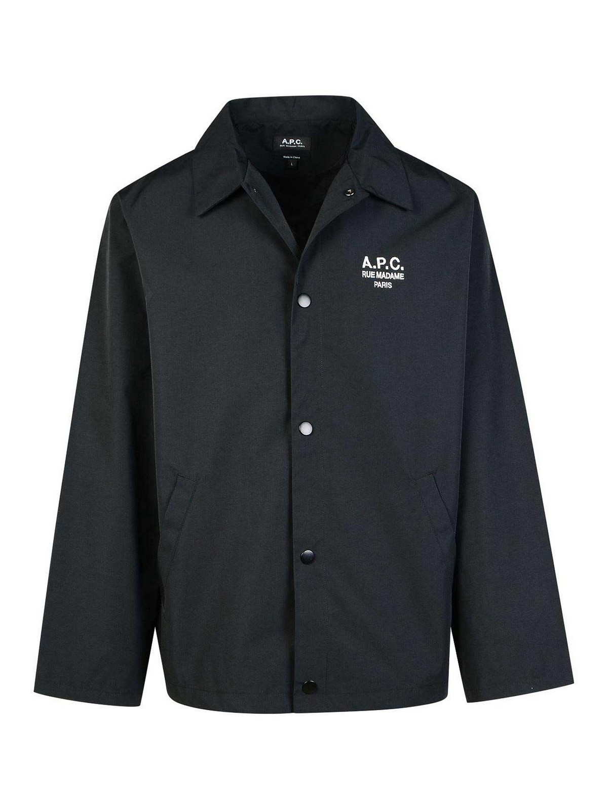 Shop Apc Regis Black Cotton Blend Shirt