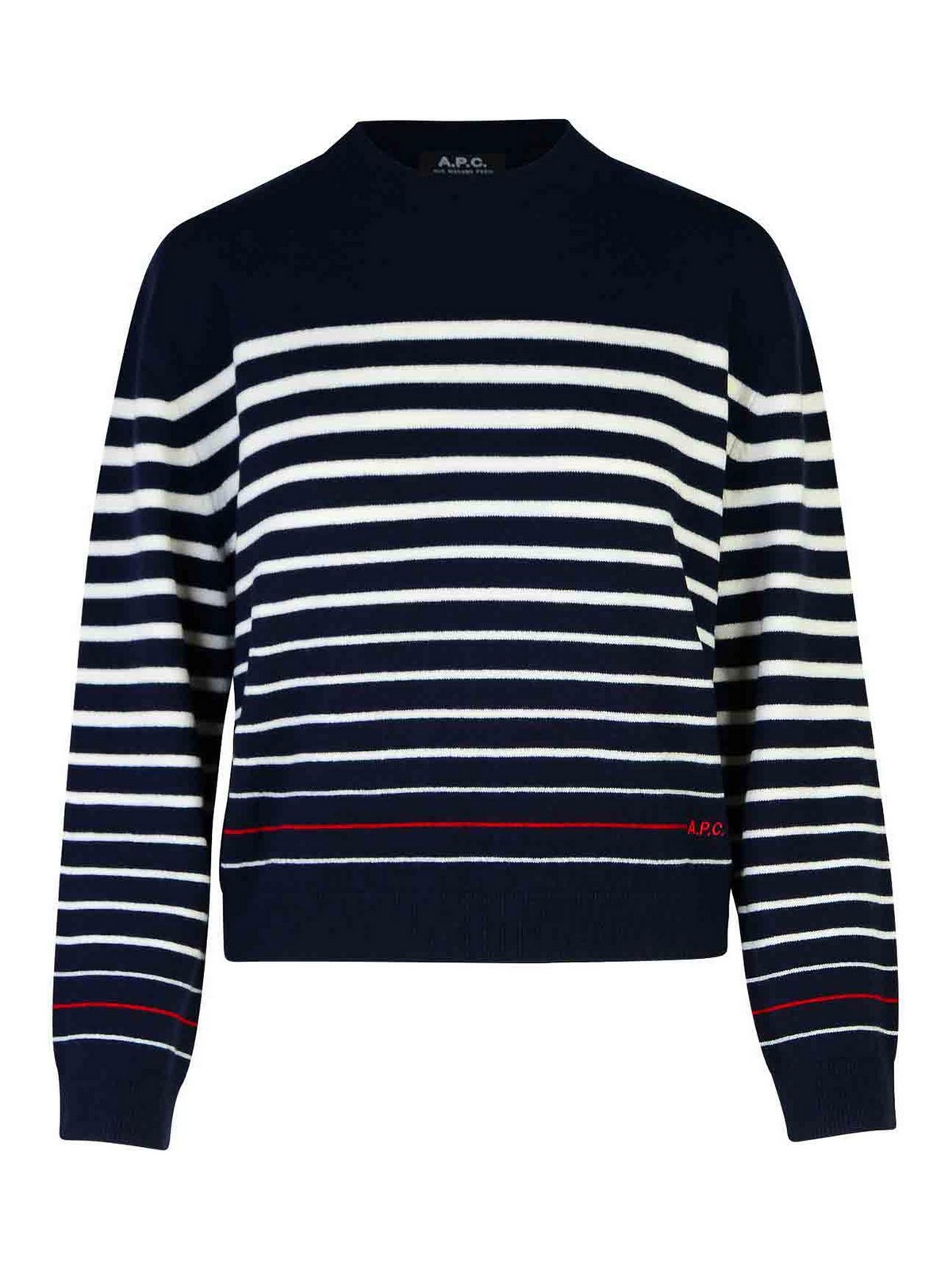 Shop Apc Billie Navy Wool Sweater In Dark Blue